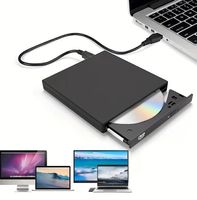 Neues Externes CD-DVD Laufwerk, Schreiber, Brenner (schwarz)