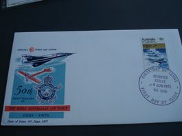 FDC Australien, 1971, 50th Ann. Royal Australian Air Force