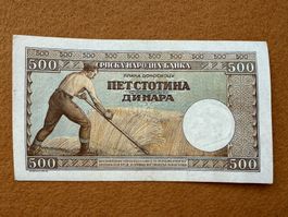 Belgrad 1942 - Serbien - 500 Dinara