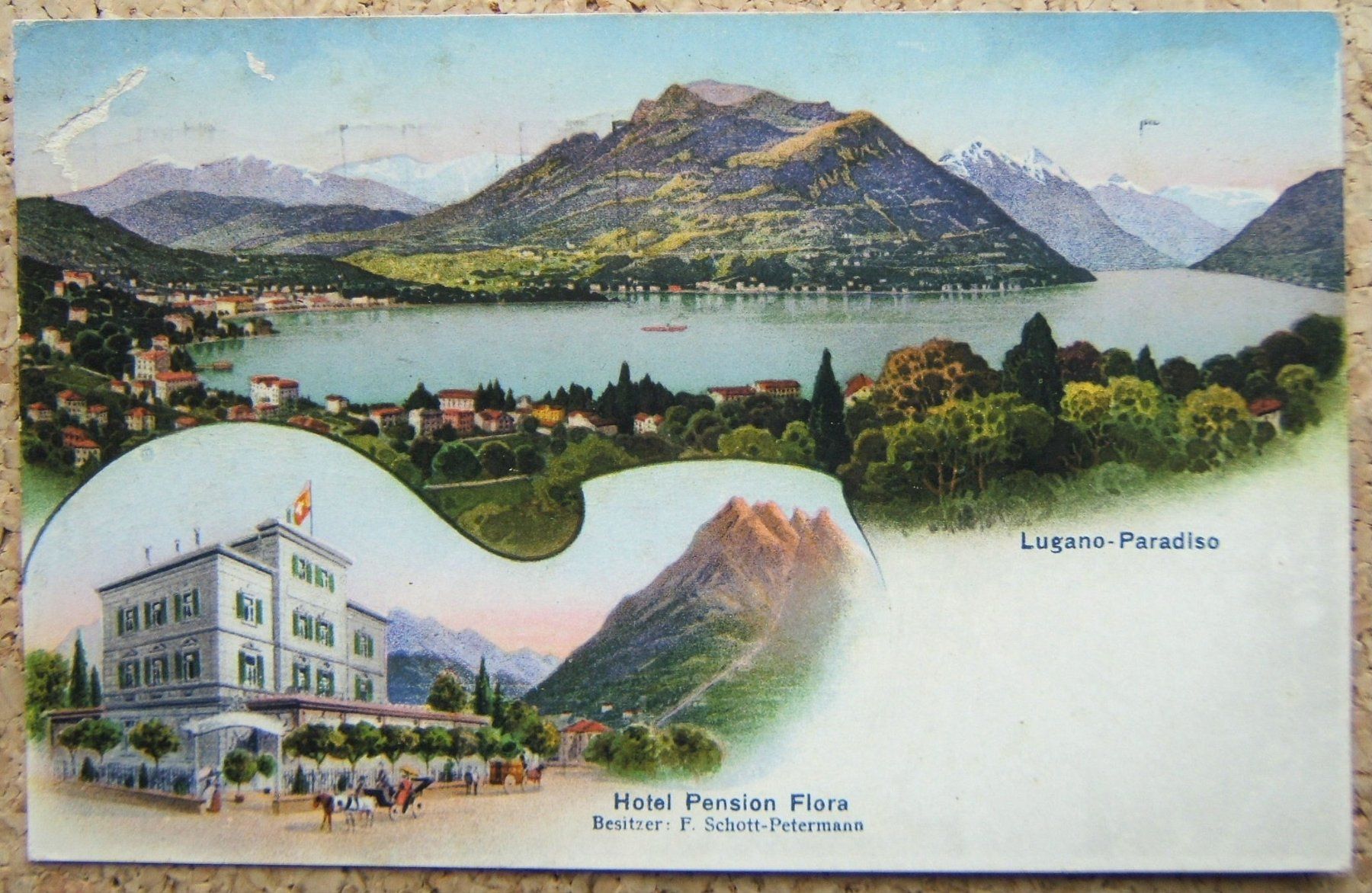 Cartoline postali: AK LUGANO-PARADISO - HOTEL PENSION FLORA 1920 – Nuovo (secondo la descrizione) da Brunnen venduto da Nonne04