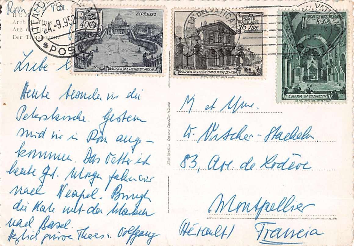 Cartoline postali: NEU: uralte Ansichtskarte VATIKAN schöne Marken, ab 1.-- – Usato da Lufingen venduto da SchnaeppliCorner 1