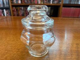 Glasdose mit Deckel Vintage 13cm Höhe guter Zustand