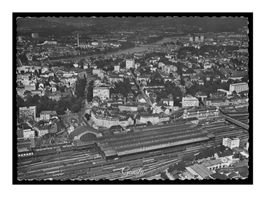 BASEL - 1960  Bahnhof  "Riehen Bäumlihof" Vue Aérienne