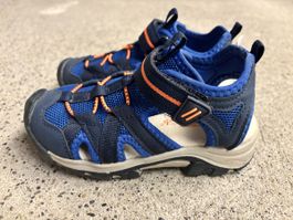 Kindersandalen blau orange, Grösse 27