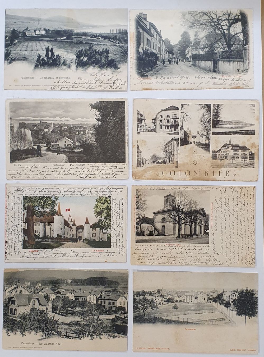 Cartoline postali: 8 alte Ansichtskarten Colombier – Usato da Kreuzlingen venduto da Rschweiz1