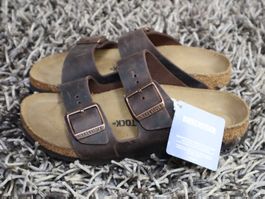 Birkenstock, Arizona, Gr. 39, Leder, habana = braun, NEU