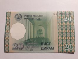 TADSCHIKISTAN - 20 Dirams 1999 UNC (CD1908056)