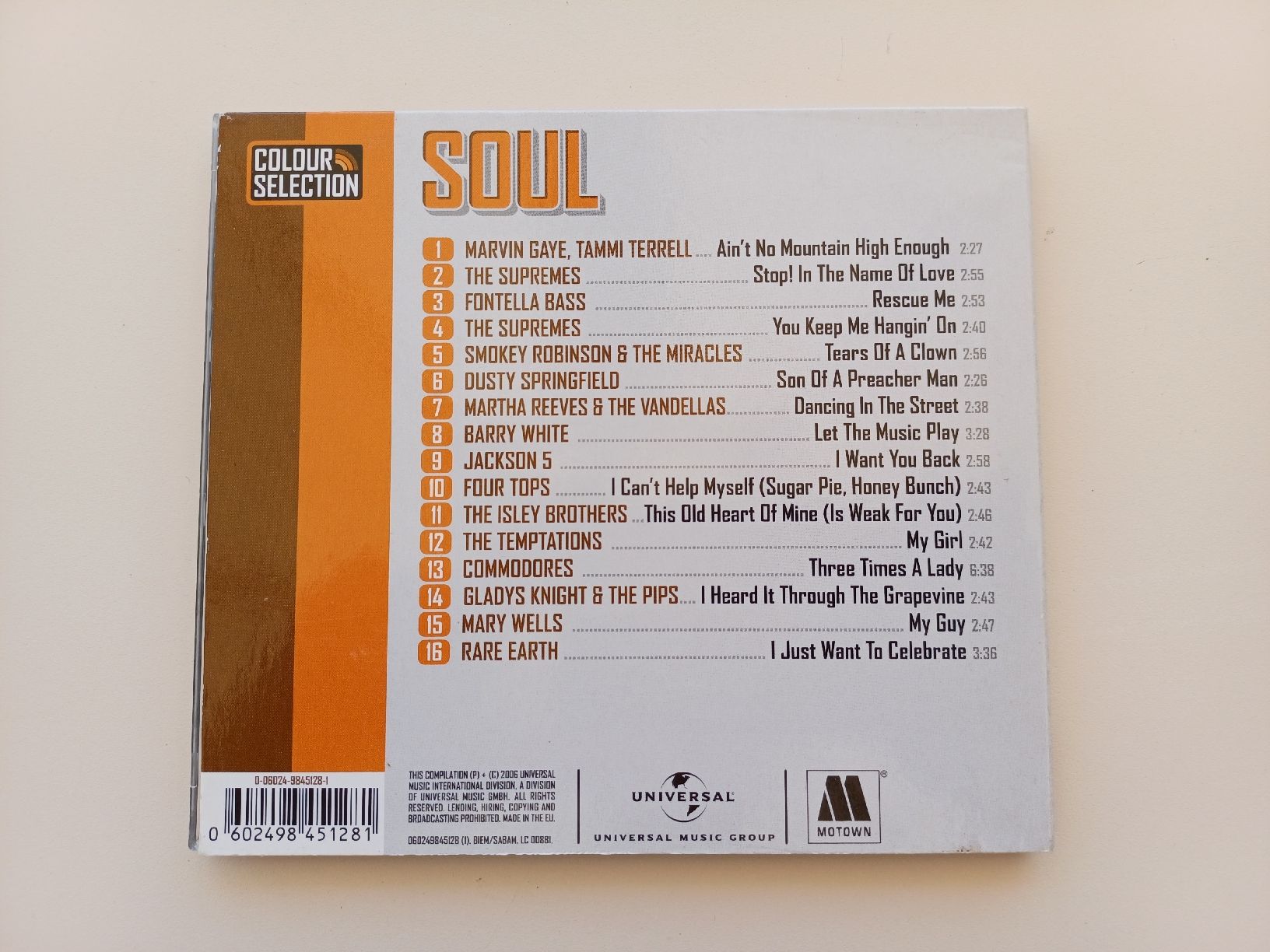 CD: Colour Selection "Soul" CD compilation  – Usato da Begnins venduto da Drastic-Sound 1