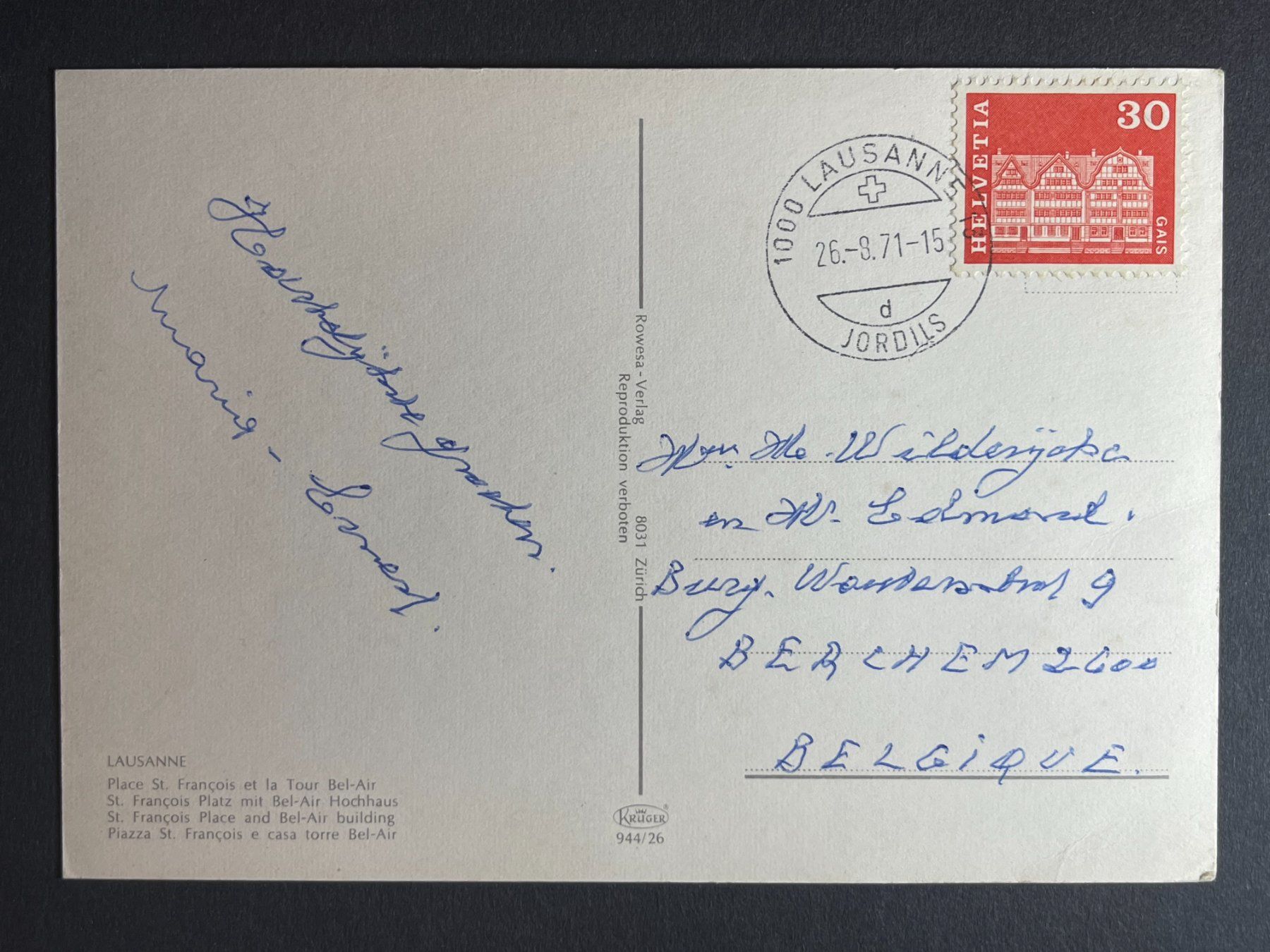 Cartes postales: Lausanne - Tram - 1971 !!! – D'occasion à Steg VS par _vinci_ 1