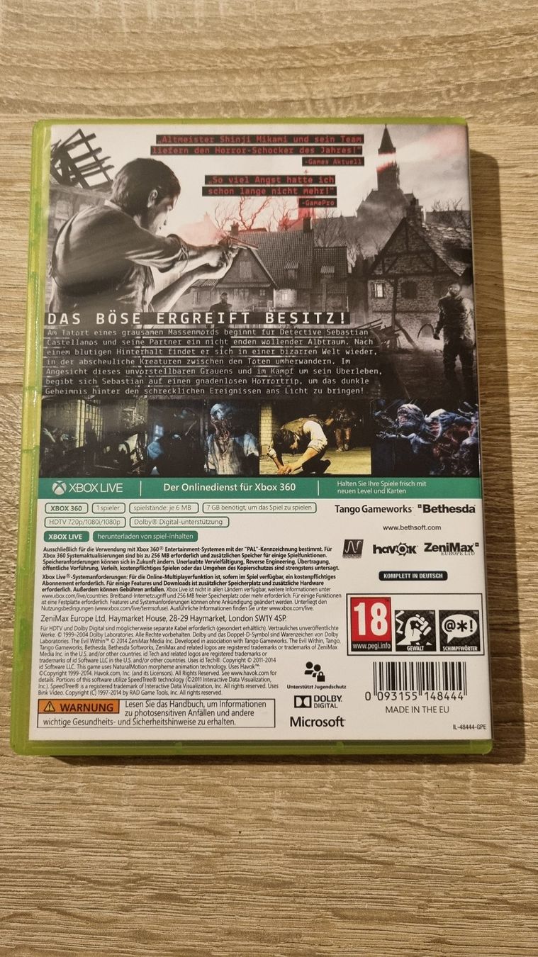 Giochi: The Evil Within Xbox 360 – Usato da Hagenbuch ZH venduto da lecterr55 2