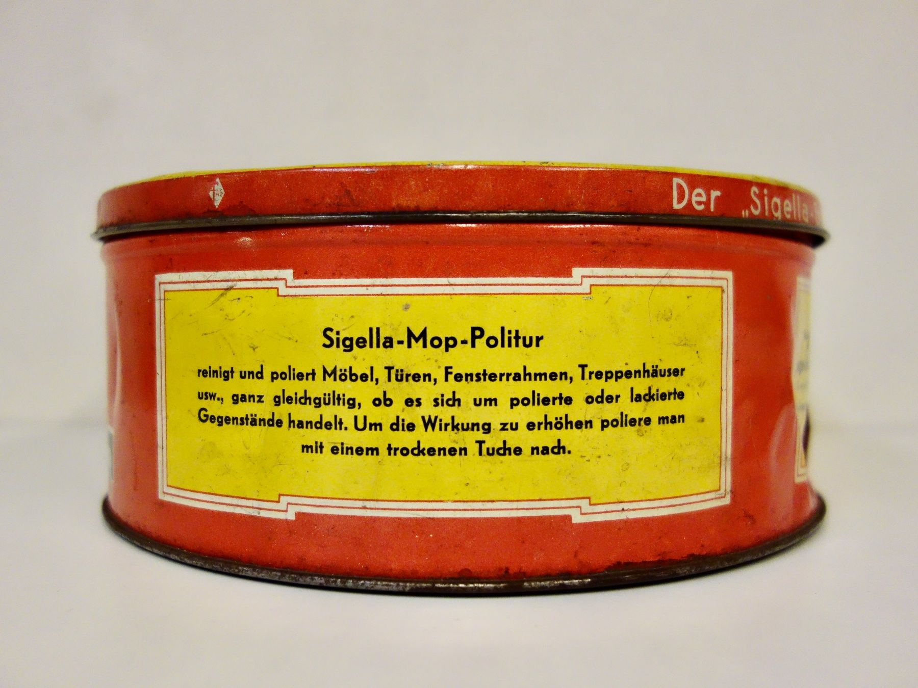 Alle Dekorationen: alte Blechdose Dose Blech SIGELLA EDEL - MOP – Gebraucht aus Kerzers von bottlesandboxes 4