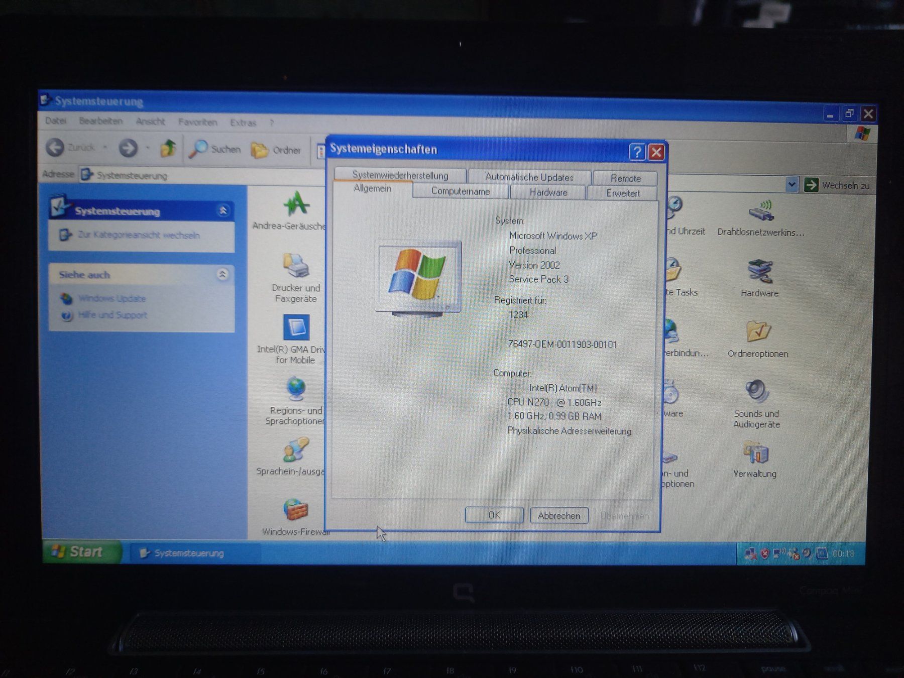 Compaq Notebook: laptop hp compaq mini 700 windows xp ser pak3 tedesco – Usato da Wohlen AG venduto da poliziotto008 2