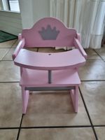 Puppenstuhl Holz rosa