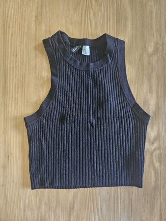 Schwarzes Top, Grösse M, Baumwolle