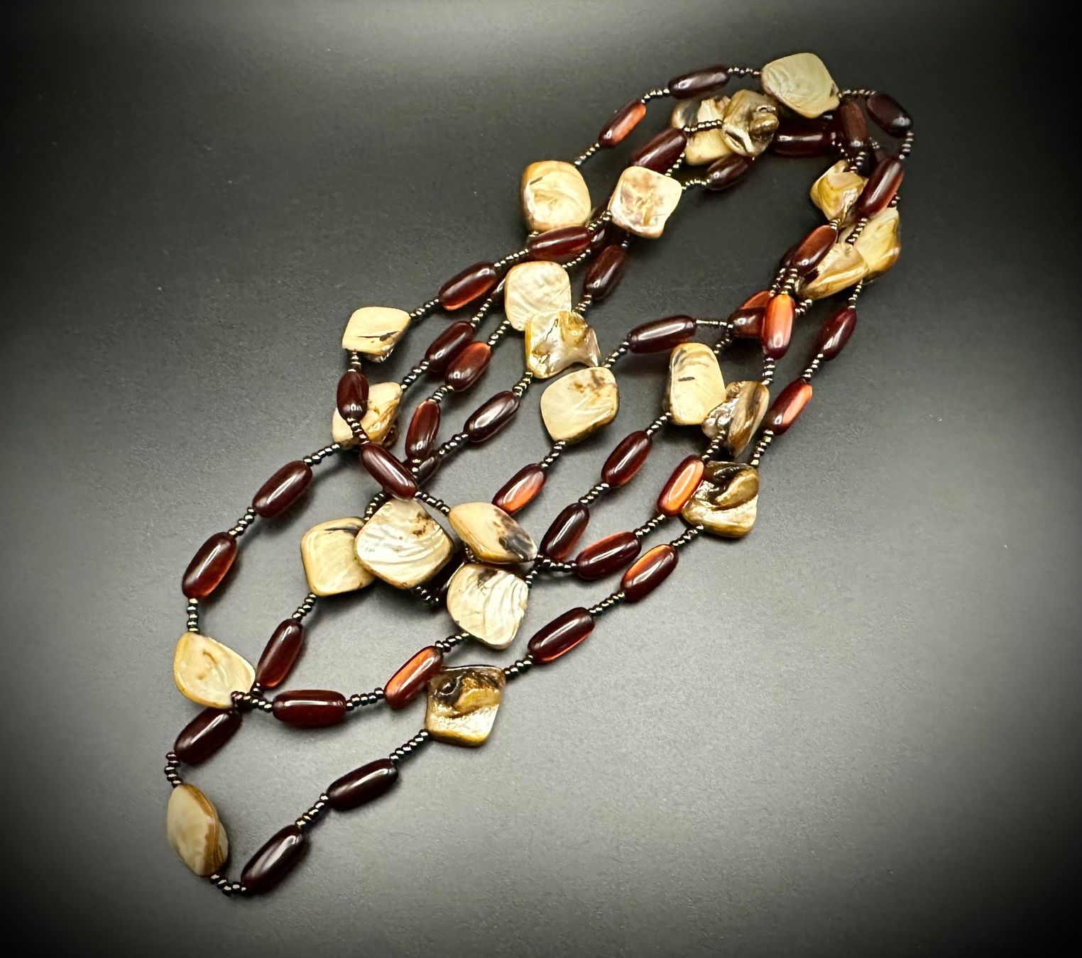 Catenine: Lange Halskette Perlmutt Vintage – Usato da Lamone venduto da LaCantinaMagica 7