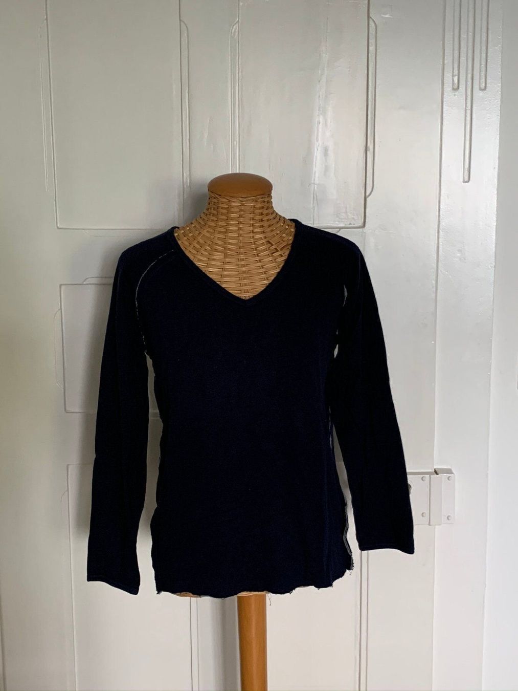 Zara T-shirt: ZARA - Jersey Langarmshirt navy blau S – Usato da Zürich venduto da Diazaio