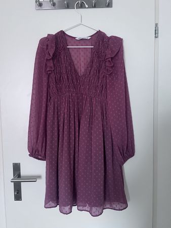 Zara Kleid Damen Gr. XS- Beerenfarben gepunktet 👗🍂