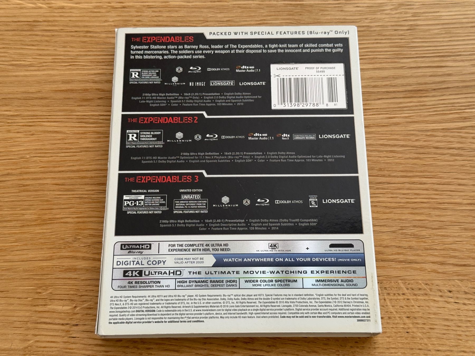 Tutti i DVDs: The Expendables 1, 2 und 3 - 4K UHD Blu-Ray – Usato da Wallisellen venduto da Art_Vendorlay 1
