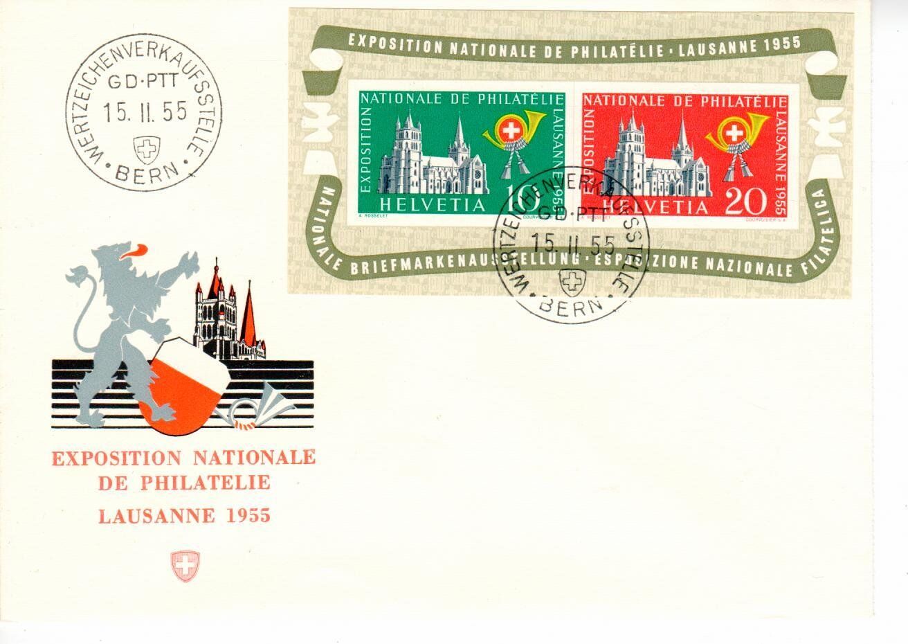 Tutti i francobolli: Brief, Lausanne Block 1955 – Usato da Wolhusen venduto da Curver9