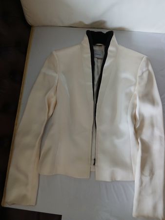 Akris eleganter, weisser Seidenjacke