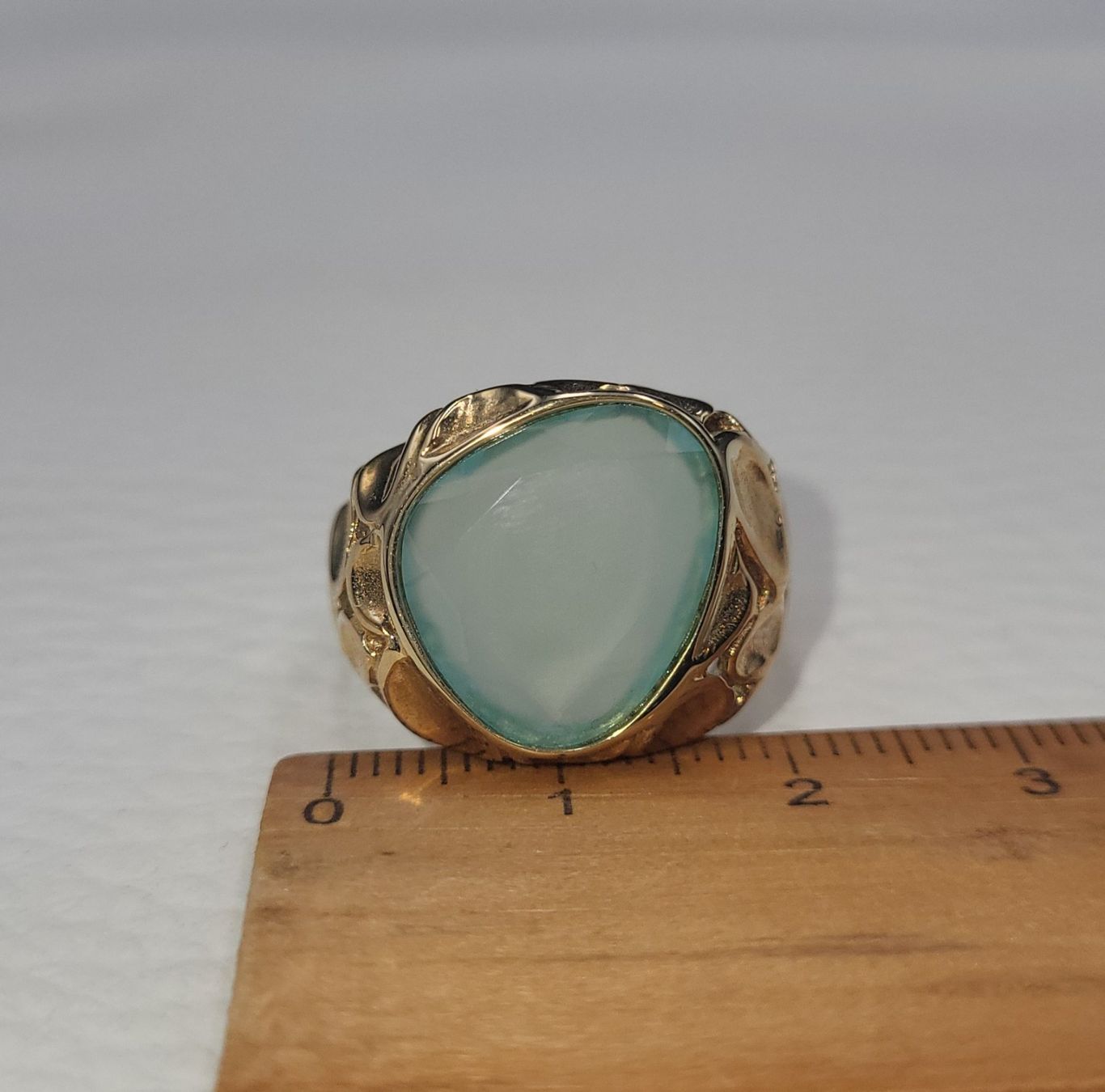Anelli: 375 Vintage Massiv Gold Ring Mit Stein – Usato da Wald ZH venduto da Dasilver 1