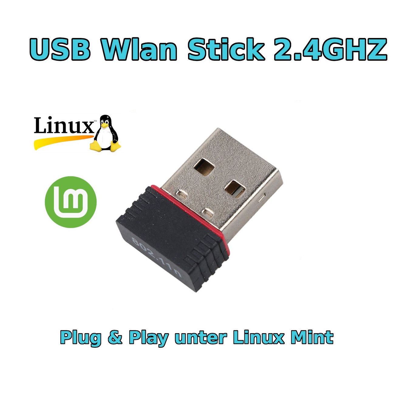 Laufwerke & Adapter: USB WLAN Stick Plug & Play unter Linux Mint 150 Mbit 2,4 GHz – Neu und originalverpackt aus Hundwil von tec_mm27
