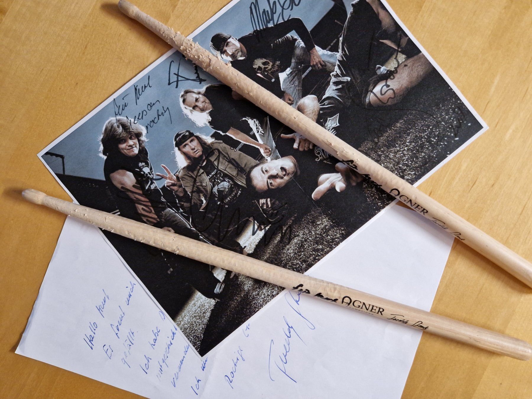 Autogramme: Krokus, 5 Original Autogramme mit Drummer Sticks – Gebraucht aus Salmsach von aacs65 3