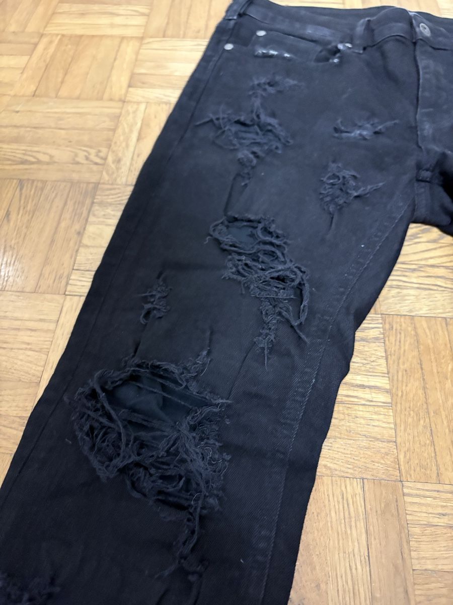 Jeans: Slim Costum disdressed black jeans – Usato da Minusio venduto da Lollezo 1