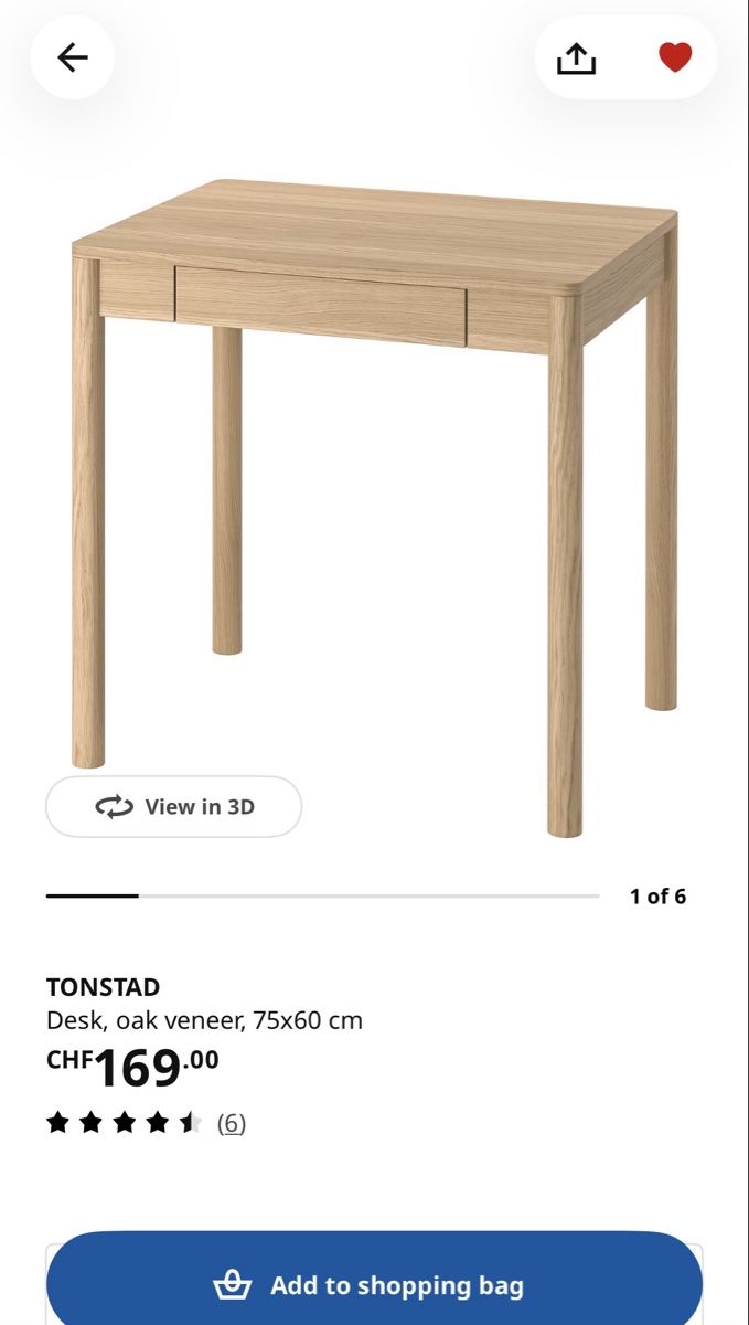 Schreibtische: IKEA Tonstad table 76x60 – Neu (gemäss Beschreibung) aus Wädenswil von katdede 1