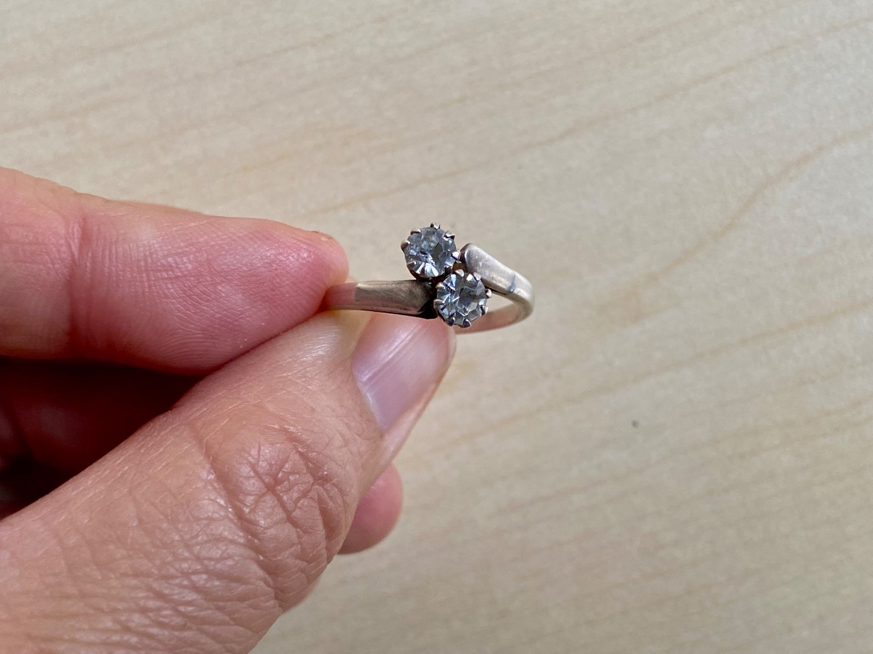 Anelli: Toi et moi Silber Ring mit Stempel 800 EPA – Usato da Niederhasli venduto da YHHC 2