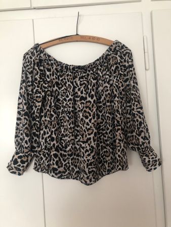 Bluse Leoparden Muster Gr 38 Neu