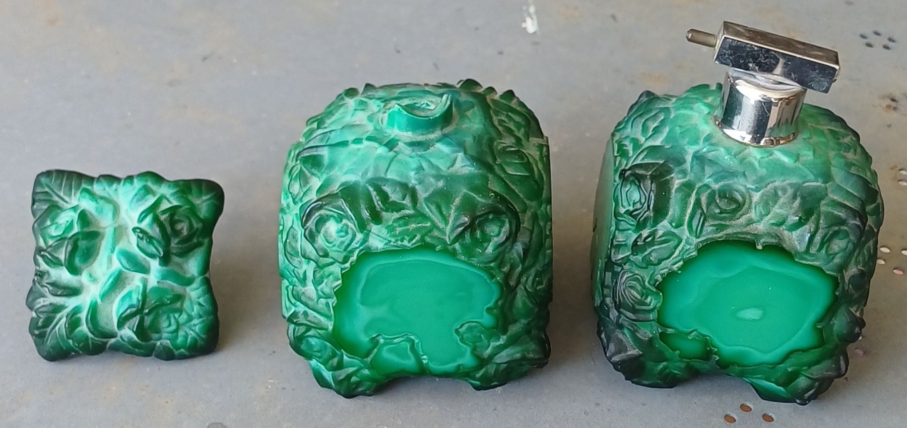 Flacons: Malachit Glas Flacon – Défectueux à Merenschwand par Brockinell