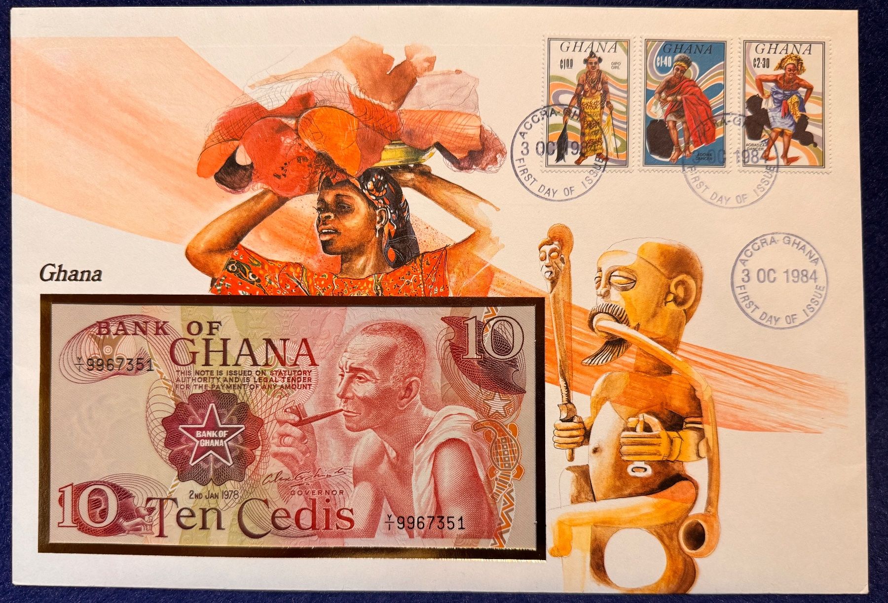 Banconote: Banknotenbrief Ghana – Usato da Andwil SG venduto da Ariisa1234