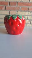 Dekorative Erdbeer Vase & Übertopf aus Keramik