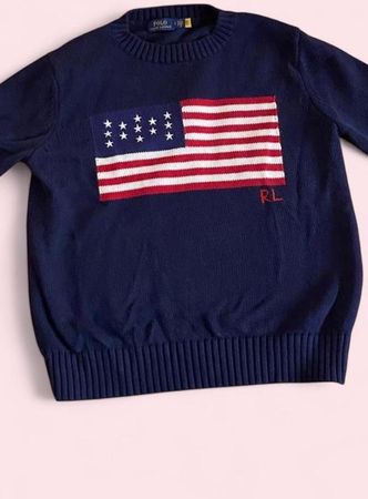 Polo Ralph Lauren Pullover mit USA-Fahne, Grösse M, wie neu!