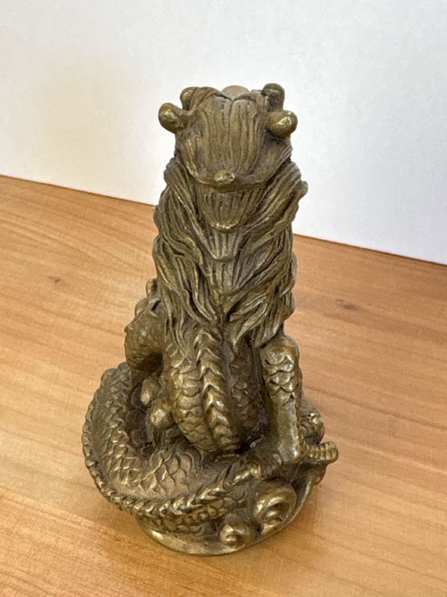 Tutte le decorazioni: Figur Drachen mit Kugel / Bronze oder Messing – Usato da Rümlang venduto da euqinom16 3
