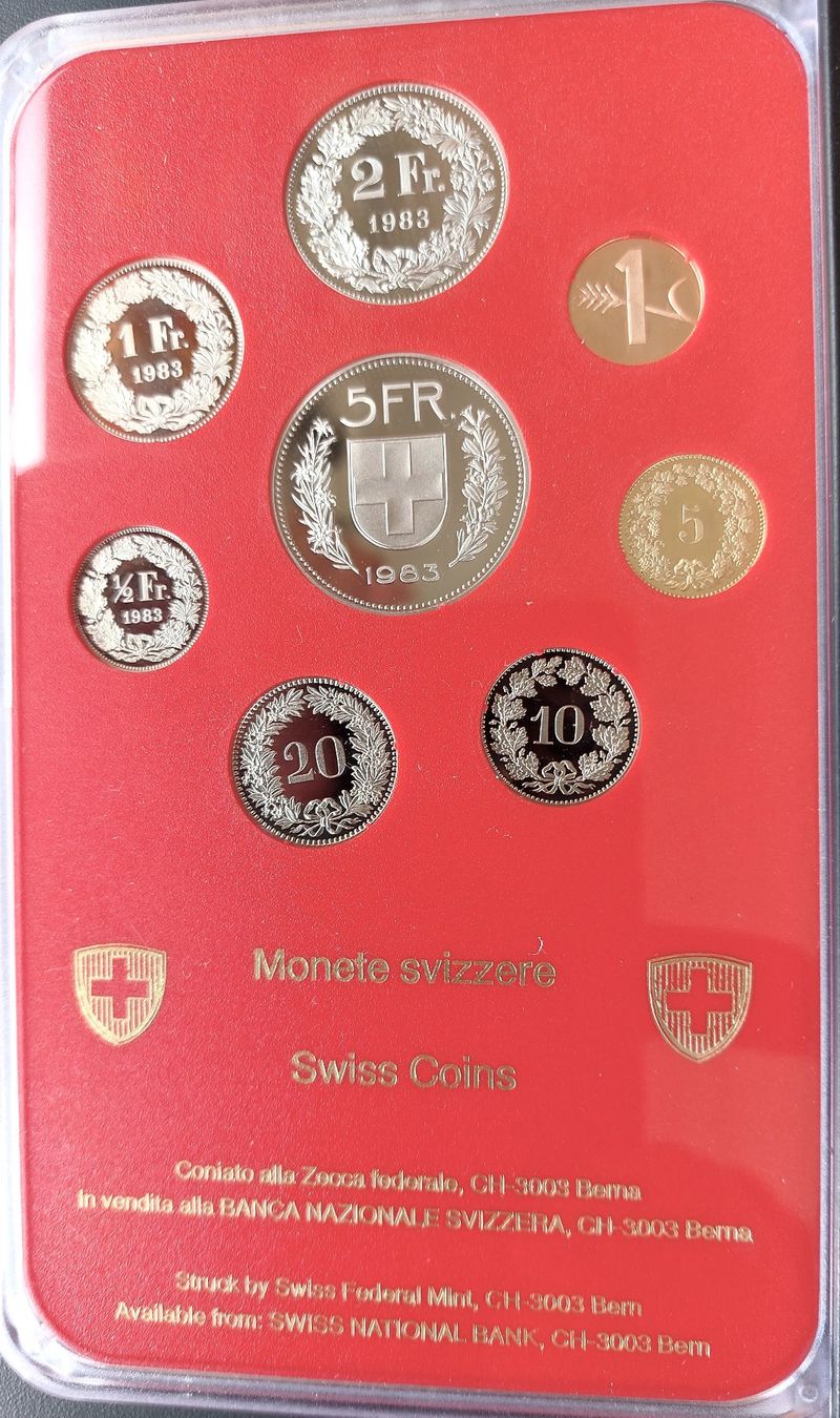 Tutti le monete: Münzsatz Schweiz 1983 pp – Usato da Arch venduto da moneyswiss 2