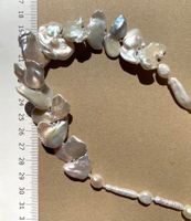 exclusive grosse Perlen    TOP Kette   Tolles Unikat  Silber