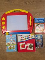 Spielzeug Set: Magnettafel, Domino, Lernspiele, Handy