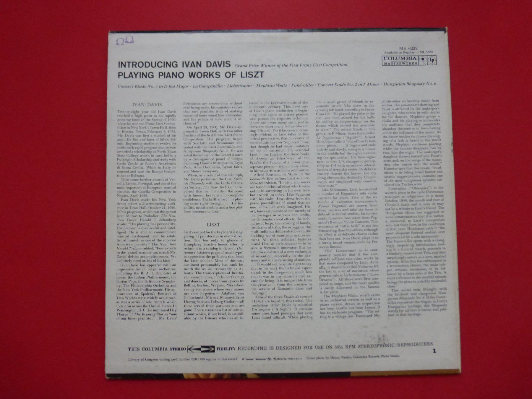 Dischi in vinile: Ivan Davis, Liszt – Introducing Ivan Davis Playing Piano Wor – Usato da Zürich venduto da Swiss62 1