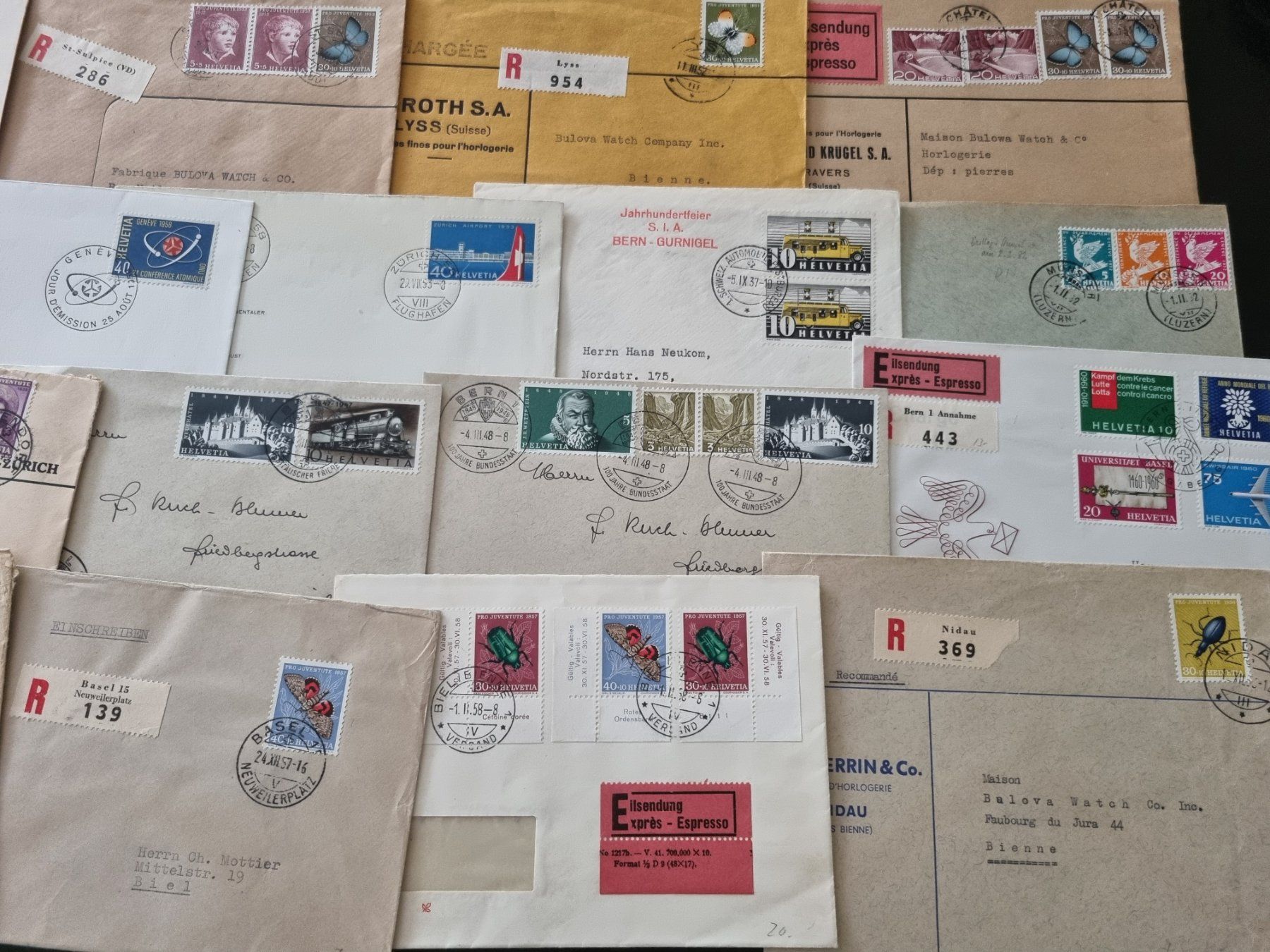 Alle Briefmarken: Lot mit 37 CH Briefe – Gebraucht aus Gümligen von Geniusbuy 2