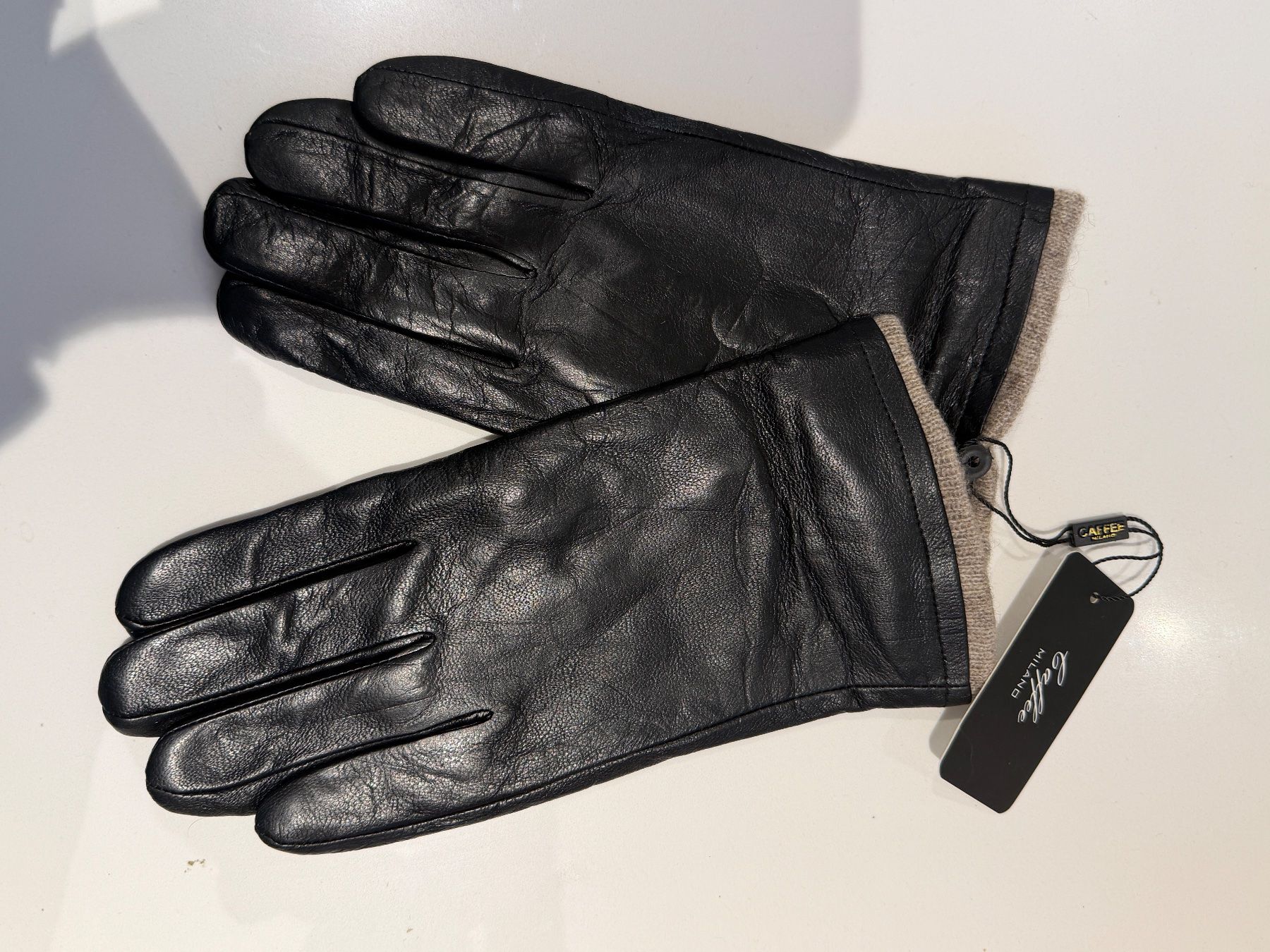 Sonstige Accessoires für Herren: Echt Leder Finger Handschuhe mit Stofffutter xxl schwarz – Neu und originalverpackt aus Wolfhalden von frischi1973 1