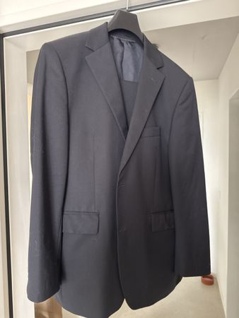 Paul Kehl Anzug Gr. 50/26, dunkelblau, dezent gestreift
