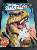 Bastelbuch Dino World Number Stickers 350+ Stickers neu