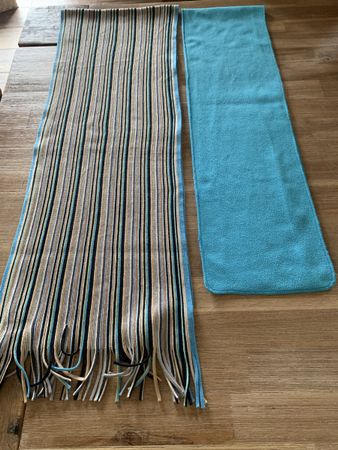 2 Stk. tolle WinterSchals in türkis/blau