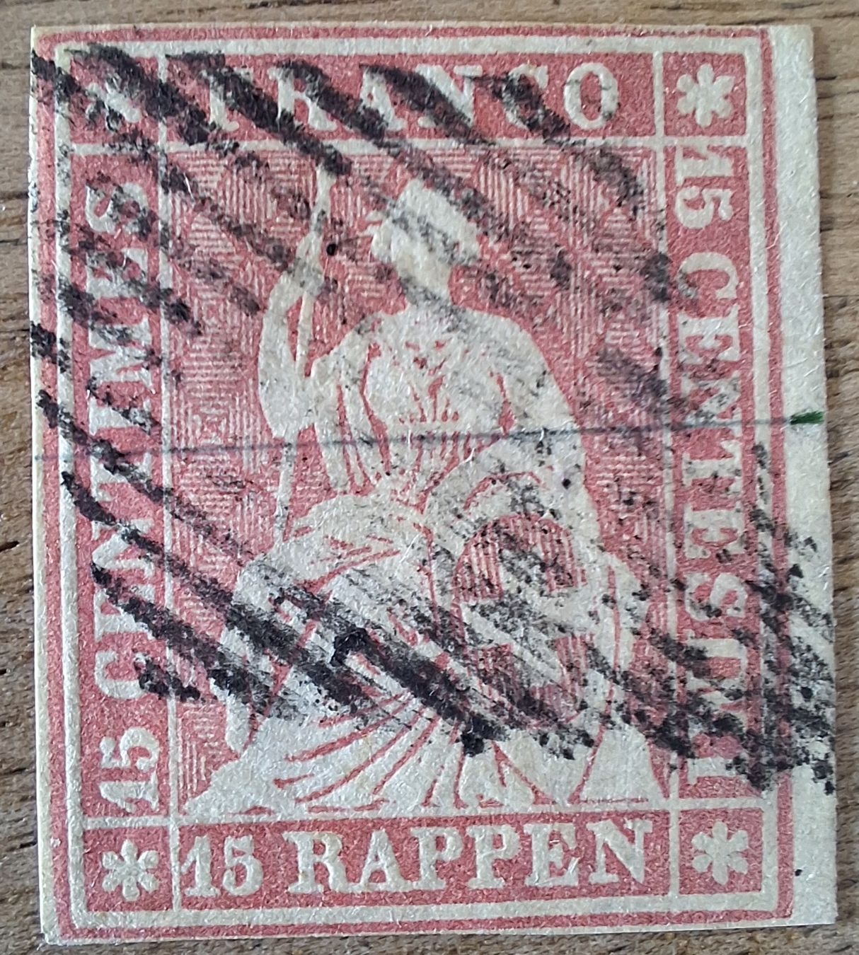 Tutti i francobolli: Strubel 24B Kat. 140.- sign. – Usato da Balgach venduto da SIMEON27