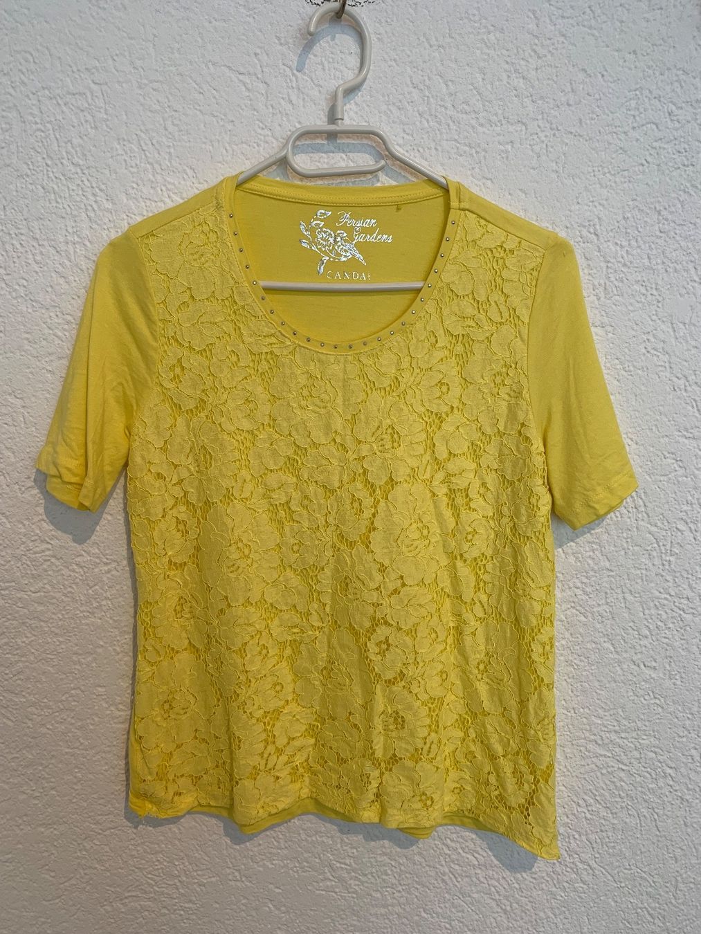 C&A T-Shirts: Canda C&A Shirt gelb Spitze Gr. S – Gebraucht aus Fislisbach von KolibriSecondhand