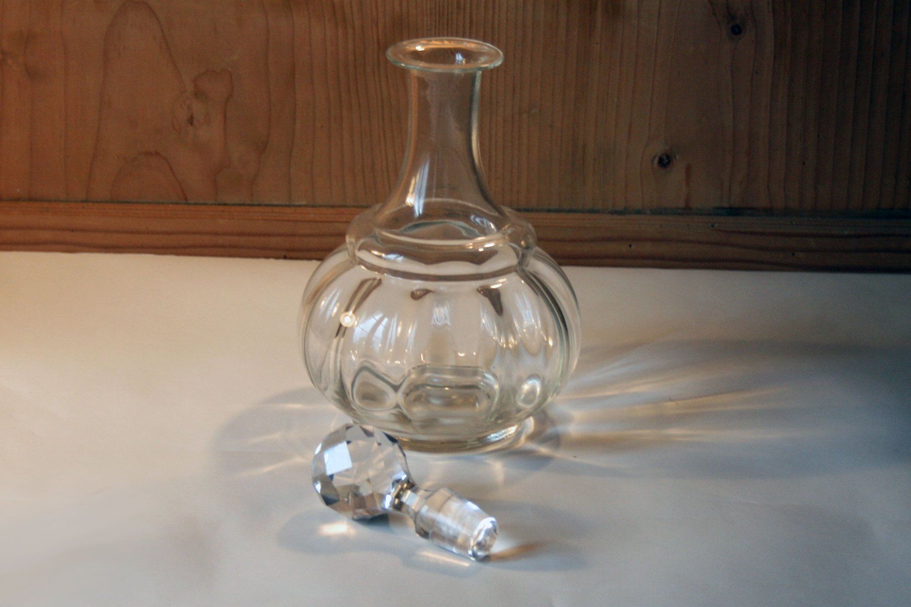Caraffe: Antike Glas-Karaffe um 1900 / Likörflasche  mit Stopfen – Usato da Hosenruck venduto da Musikmamsell 1