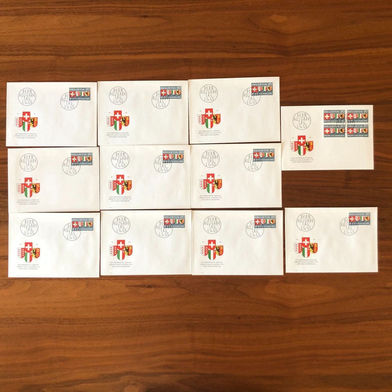 Tutti i francobolli: FDC 1.6.1965, 10x und 1x 4er Block – Nuovo (secondo la descrizione) da Hefenhofen venduto da Bierinder
