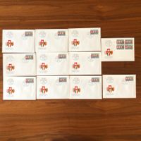 FDC 1.6.1965, 10x und 1x 4er Block